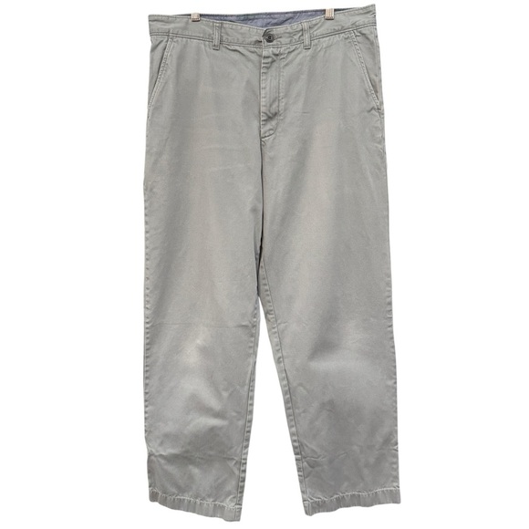 L.L. Bean Men’s Natural Fit Chinos Gray Green 36x32 Cotton Pants - Picture 1 of 5